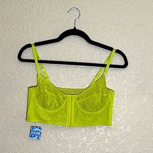 FREE PEOPLE Lace Corset Festival Bra, sz M NWT - SEXY!